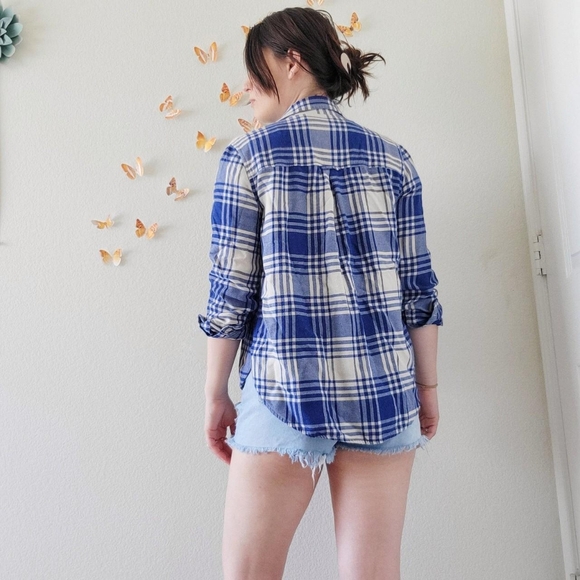 Super Soft American Eagle Plaid Top - Picture 3 of 5